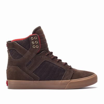 Supra SKYTOP - Miesten Matalavartiset Tennarit - Ruskea